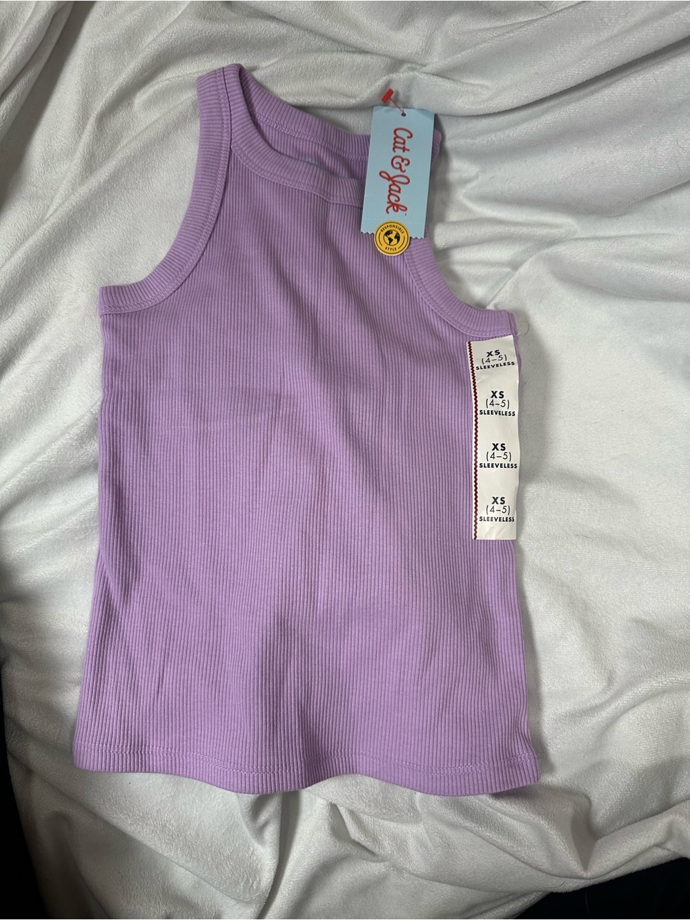 Cat & Jack Lilac Ribbed Tank Top for Kids